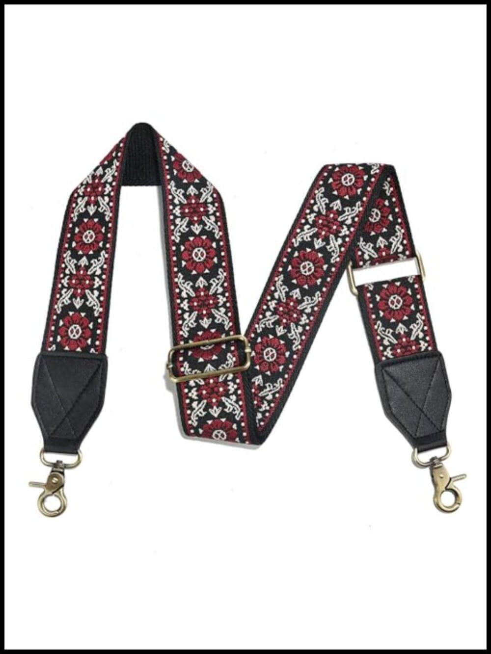 LEMEDE 2" Wide Crossbody Purse Strap Adjustable Canvas Retro Floral Handbag